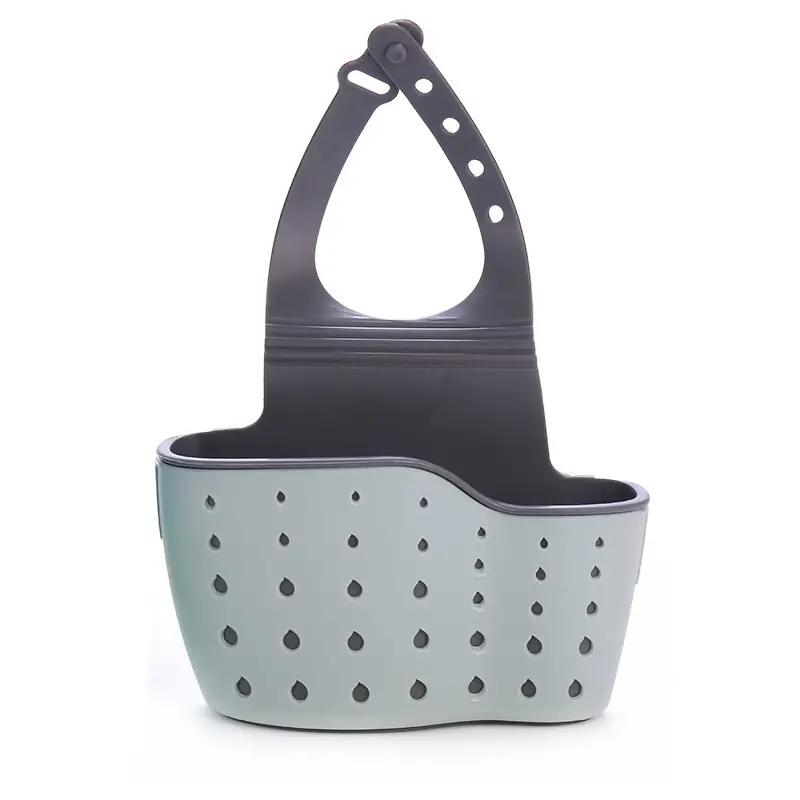 1PC Kitchen Organizer Adjustable Snap Sink Sponge Holder Kitchen Hanging Drain Basket Kitchen Gadgets