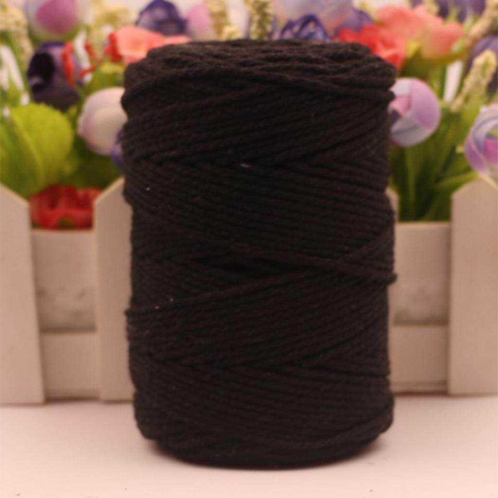 Twine String Black 2mm 200 Meters Durable Cotton Bakers Twine for DIY Gift Wrapping Decorating