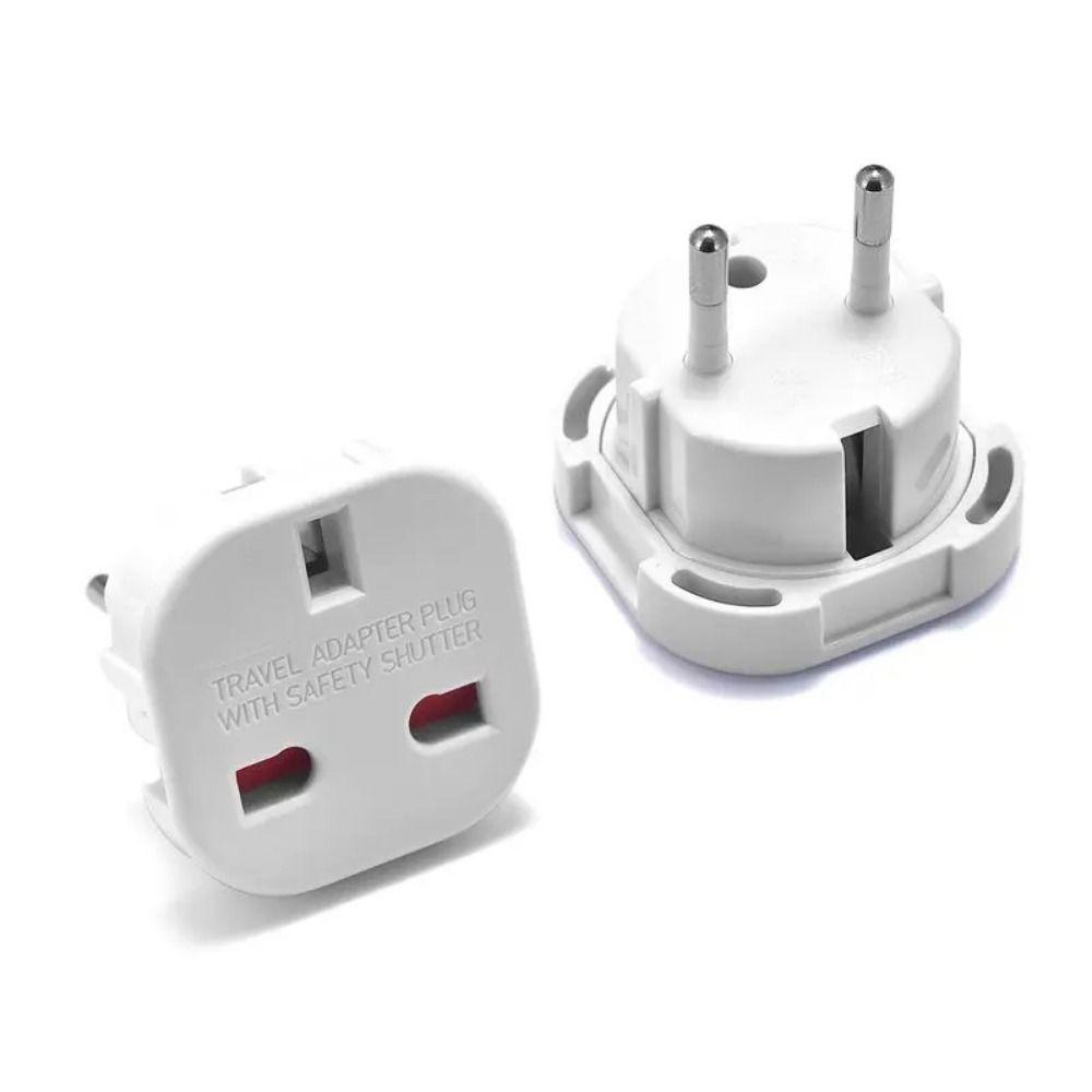Socket Plug UK to EU Converter Power Charger Outlet Connector Universal Travel Adapter