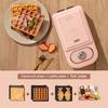 650 Вт Sandwichera Electrica Многофункциональная вафельница Bubble Egg Cake Тостер Автоматическая вафельница для завтрака с антипригарным покрытием 220 В