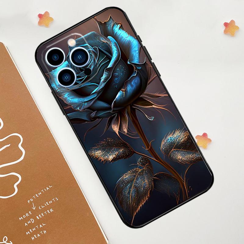 Цветочный чехол для телефона с изображением розы для iPhone 17 Pro Max 14 13 12 11 15 16 Pro Max mini 16 Plus 16e 17 Air Funda