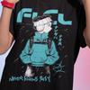 Унисекс, Футболка Харуко Харухары -flcl shirt,flcl tshirt,flcl t shirt,fooly cooly shirt,anime shirt,anime clothing,haruko shirt,flcl haruko