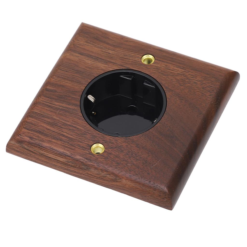 Настенная розетка черный орех стандартный ретро электрический настенный выключатель света розетка плата 16А