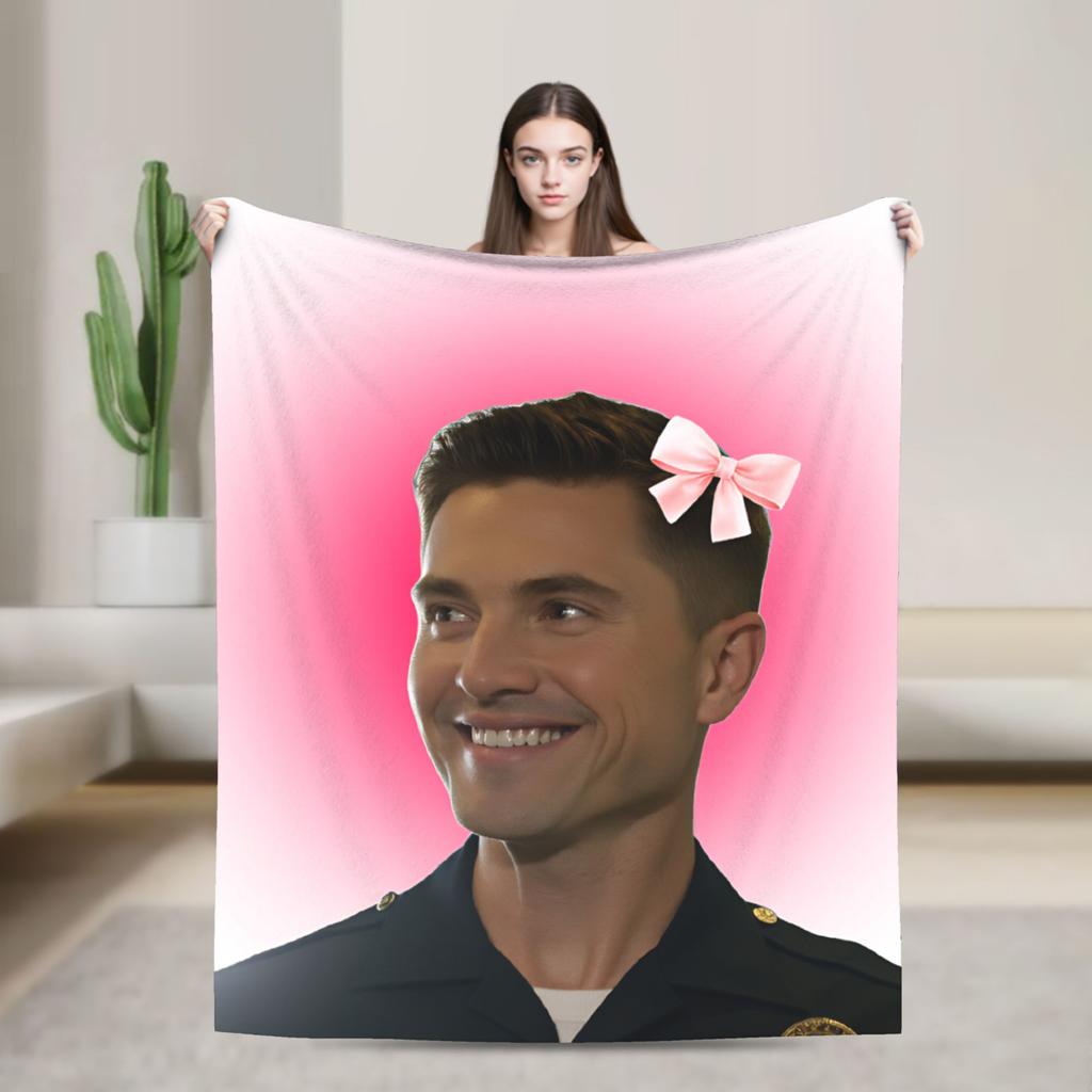 Tim Bradford The Rookie Flannel Blanket Warm Throw Blanket for Couch Bed Camping Funny Bedspread Sofa Bed Cover