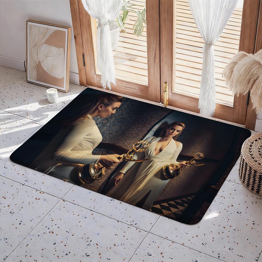 Actress J Jodie Comer Floor Mat Eco Flannel Doormat Non Slip Odorless Indoor Floor Rug Soft Short Plush Home Mat