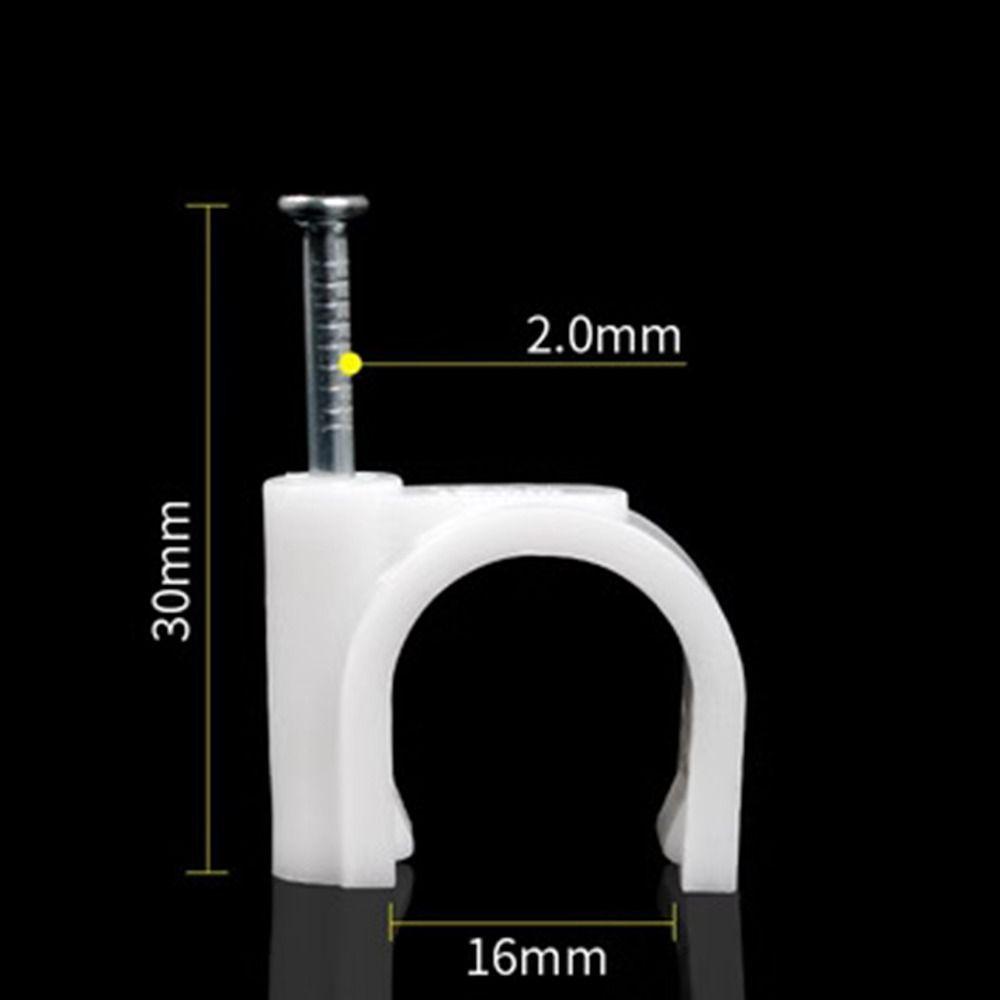 100pcs U Shape Cable Clips Clamp Line Buckle Durable Wire Management Home