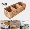 Игрушки Косметика Плетеная корзина Плетеная корзина с разделителями Большая вместимость Экологичный многоцелевой органайзер для ящиков стола Корзина для хранения
