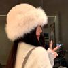 Hat Women's Winter New Thickened Warm Imitation Fur Fashion Simple Bucket Hat Imitation Mink Women's Mongolian Hat