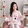 Girls Cotton Long Sleeve Pajama Set Kids Home Wear Cartoon Print Soft Comfortable Sleepwear