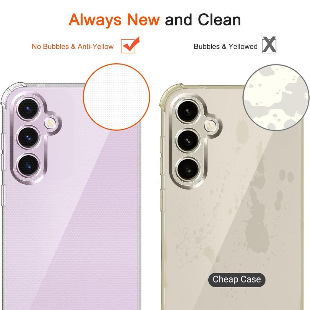 Прозрачный чехол для Samsung Galaxy A05 A05S A15 A25 A35 A55 A04 A04S A14 A24 A34 A54 A04E, мягкий бампер из ТПУ, подходит для полной защиты, противоударный, прозрачный чехол