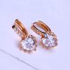 LSOOYH серьги-клипсы цвета розового золота, модные серьги для женщин, овальные серьги-гвоздики с кубическим цирконием, ювелирные изделия