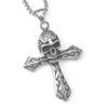 Skull Cross Pendant: Vintage Stainless Steel Necklace for Men and Women