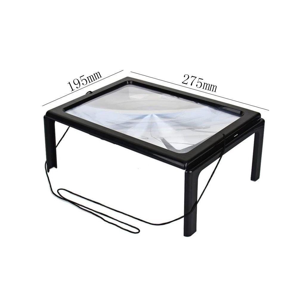 ПВХ чтение увеличительное 3X увеличительное стекло страница оптическое увеличение новый светодиодный объектив стол для шитья