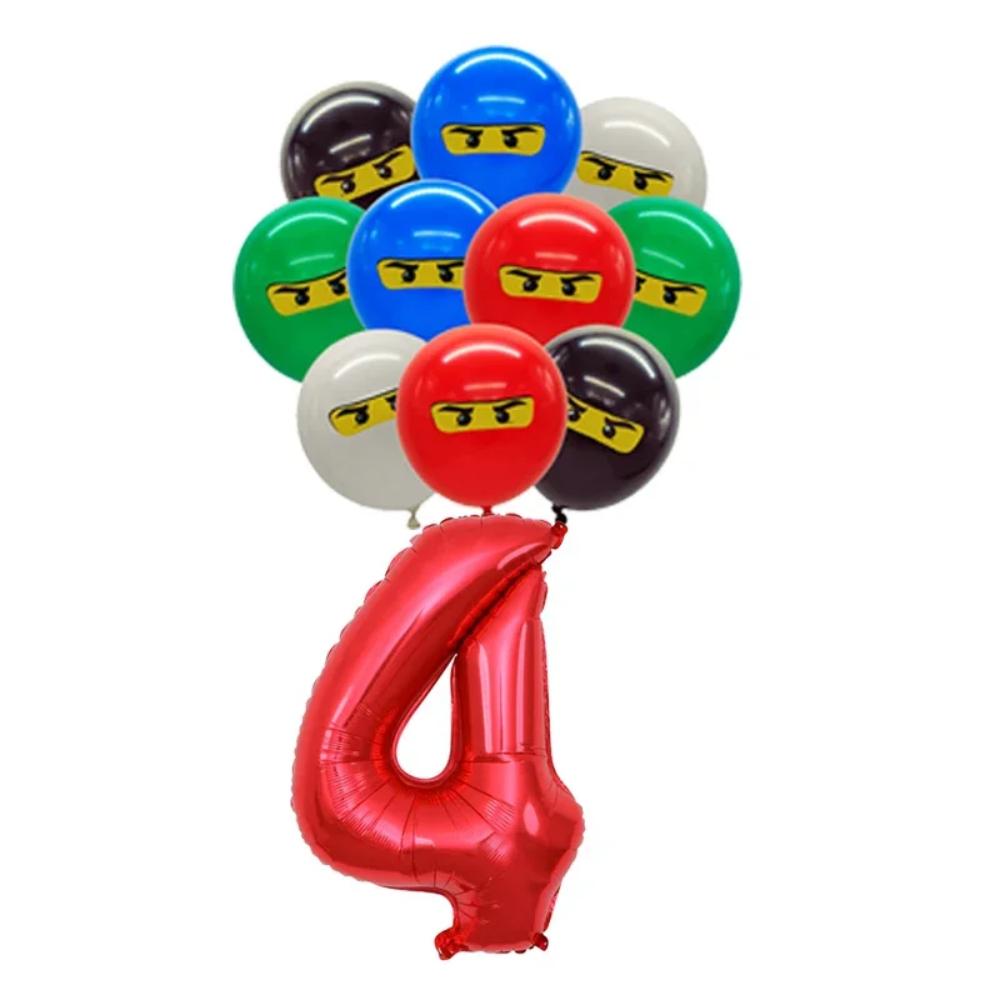 Ninjago Birthday Party Decoration Disposable Tableware Set Tablecloth Plate Balloon Bracelet for Kids Baby Shower Party Favor 5