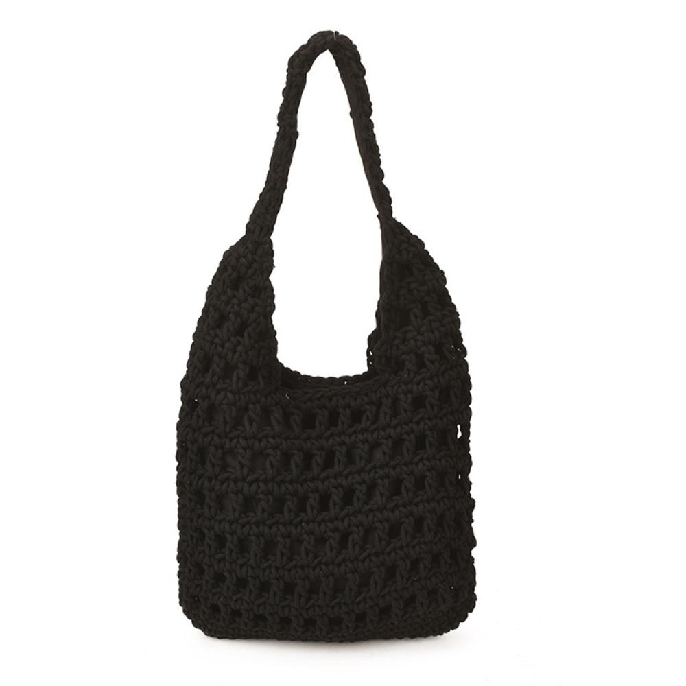Korean Style Hollow Out Knitted Weave Bag Braided Beach Bag Sweet Crochet Tote Bag Ladies/Girls