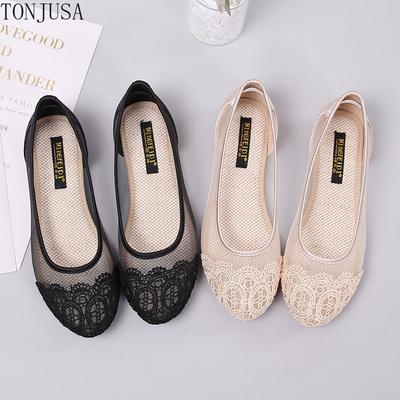 Большой размер Старые пекинские тканевые туфли на шнуровке Дышащие сетчатые балетки