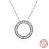 Романтическое настоящее 925 стерлингового серебра мода круглые сердца ожерелье для женщин фантастическая жизнь свадебные ожерелья ювелирный подарок