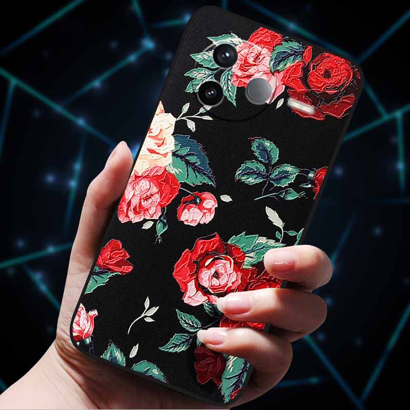 For Xiaomi POCO F7 Ultra Case Xiaomi POCO F7 Pro 3D Flowers Emboss Soft Silicone Phone Cases for POCOF7 Pro Back Cover Coque Bag