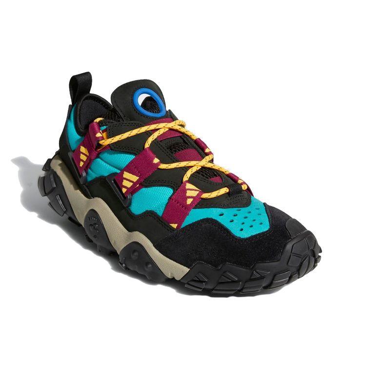 Adidas Originals Fyw Xta Comfortable Daily Shock Absorption Non-Slip Low-Top Hiking Shoes Men Hiking Shoes Black Yellow Purple FW9190