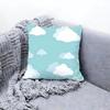 Soft White Cloud Texture Design Cushion Cover Premium Comfort Reversible Pillow Cove in One Design for Any Room  Car Interior