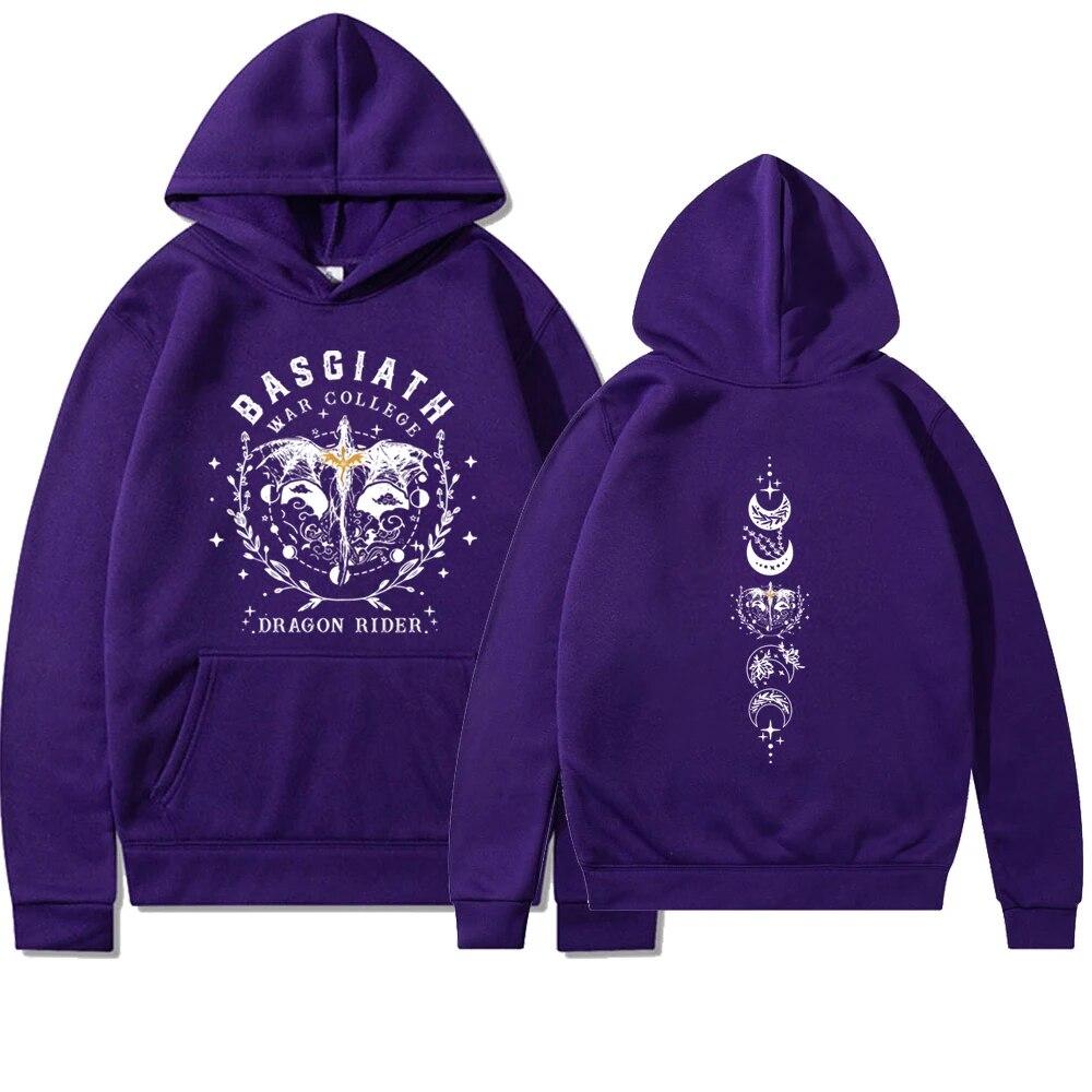 Толстовка унисексFourth Wing Hoodie Basgiath War College Свитер с капюшоном Dragon Rider Толстовка серии Empyrean Унисекс Повседневные толстовки