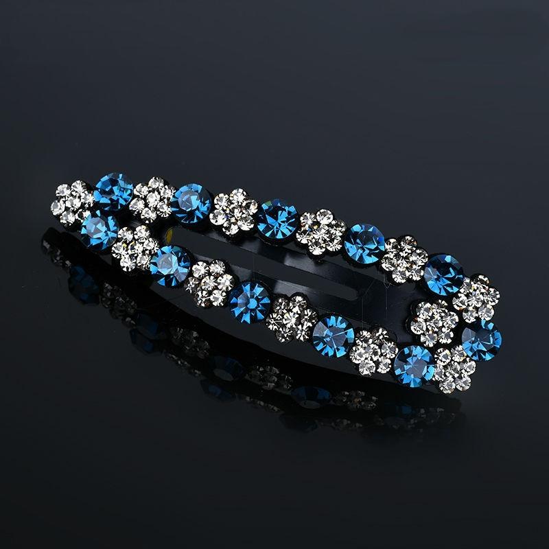 2Pcs Hair Clip Women Hair Jewelry Rhinestone Hairpins Headwear Hair Accessories Shiny Crystal