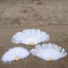 Large Feathered Fan 1920s Vintage Handheld Fan Folding Hand Fan for Burlesque Theater Parties and Costume Enthusiasts