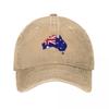 Australia Flag  Australian Map Baseball Cap Thermal Visor Cosplay Hood Luxury Unisex cap Unisexs Tennis Womens