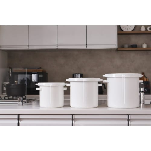 Эмалированный контейнер для хранения Nodahoro, Круглый контейнер для хранения, 24 см, с герметичной крышкой, Эмаль, для Мисо, Риса, Умебоши, Маринованных слив и Рисовых отрубей Со