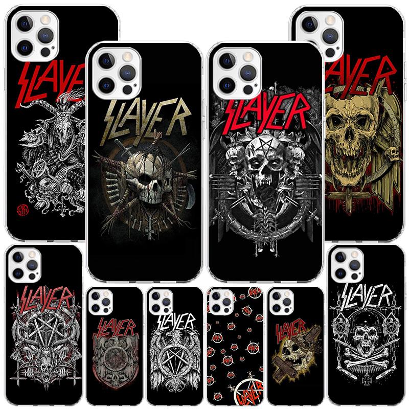 Чехол для телефона Slayer Heavy Metal Rock Band Для iPhone 17 Air 16 Pro Max 16E 15 + 14 Plus 11 12 13 Mini 7 8 SE Подарок Печатная Крышка Fund