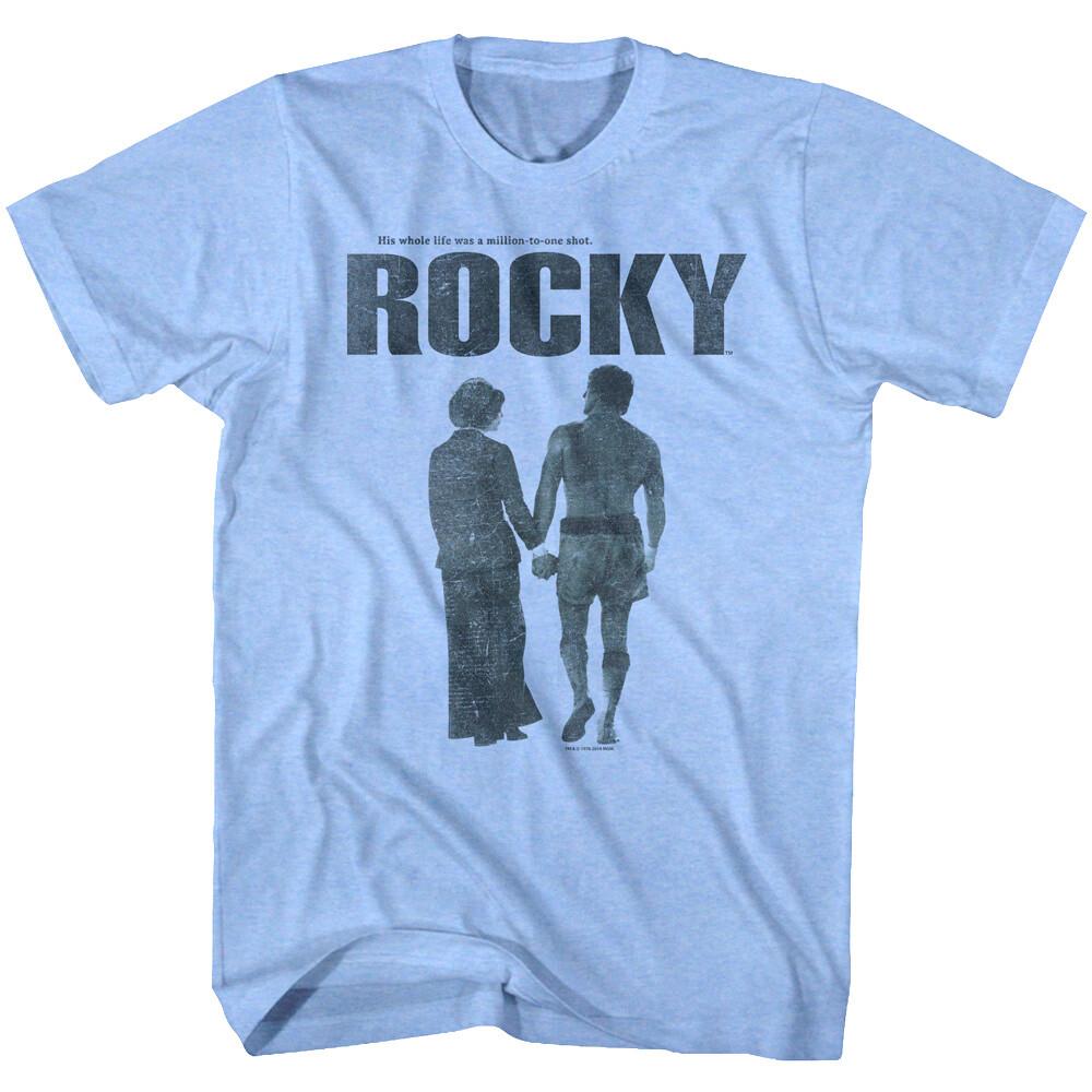 Rocky Balboa Adrian Movie Poster Men T Shirt Hand Holding Boxing