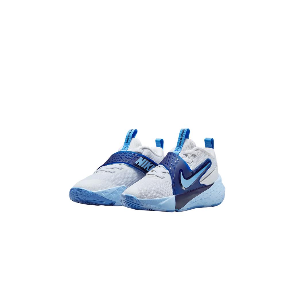 Nike Team Hustle D12 PS Психический Синий Детские Кроссовки Белый Полуночно-Синий Университетский-Синий HF6280-100