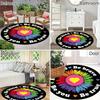 Rainbow Color Flower Carpet For Home Decoration, Non-Slip And Stain-Resistant Floor Mat For Living Room And Bedroom