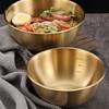 Stainless Steel Salad Bowl with Scale Multifunctional Thickened Cereal Bowl BPA-Free Reusable Noodle Rice Food Bowl Reusable Soup Basin Kitchen