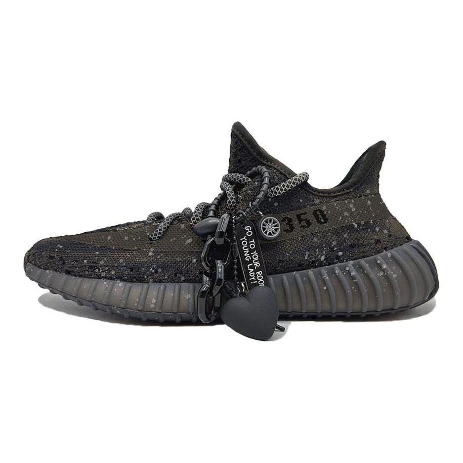 adidas Оригинальные Yeezy Boost 350 V2 Устойчивые к истиранию Низкие Кроссовки для бега Унисекс Черные GY7164(Команда499- )