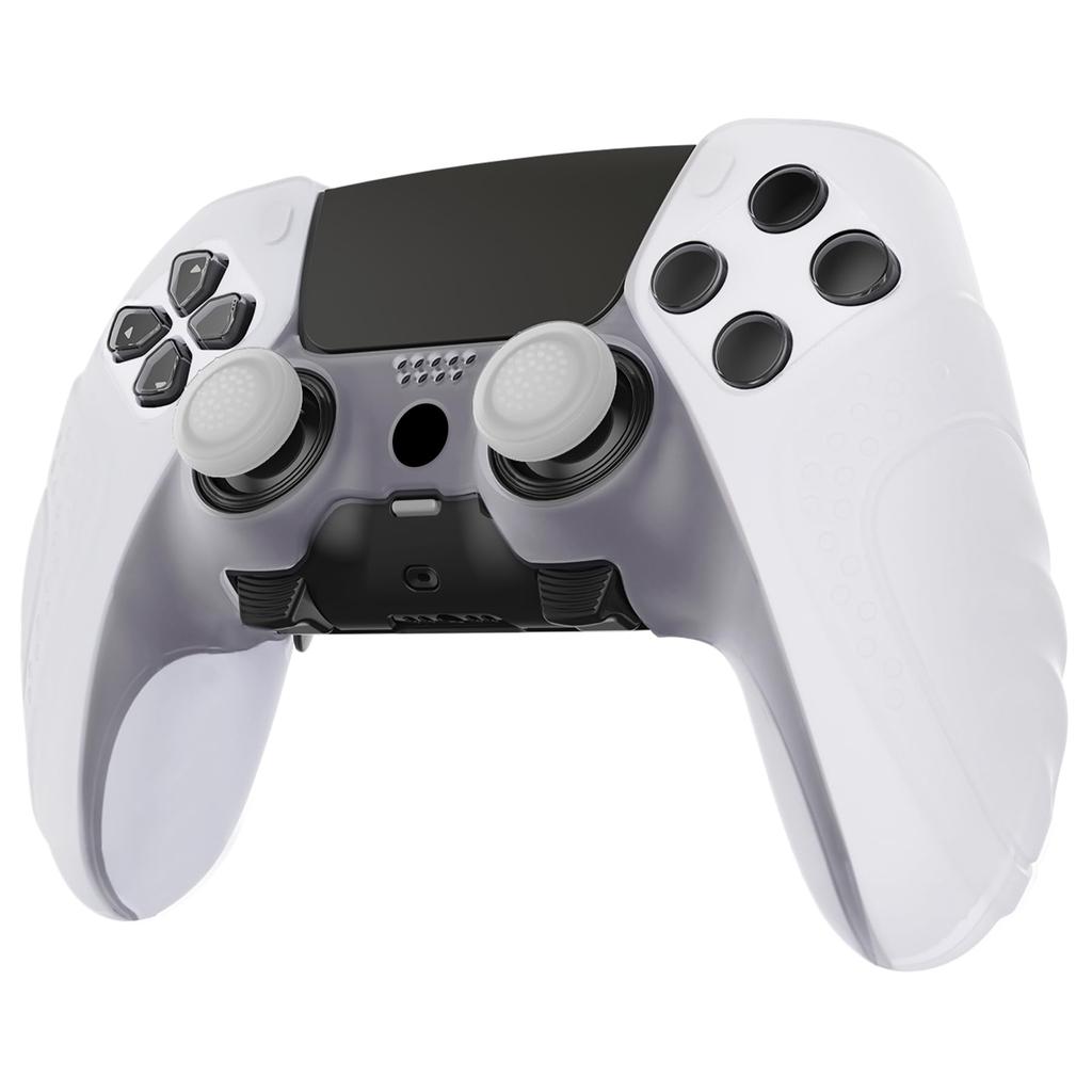 PlayVital PS5 Edge Controller Silicone Cover Soft Rubber Protector Skin with Thumb Grip Caps for PS5 Edge Wireless Edition Glow In the Non-Slip Case,