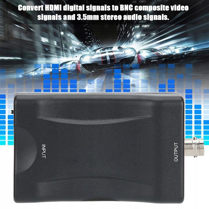 Czarny Konwerter Hdmi Na Bnc Nt Z Systemem Wideo