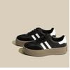 Dexun Shoes Women's Autumn 2024 New Thick-soled Retro Color Matching Casual Sports Versatile Soft Baseplate Shoes Ins Tide