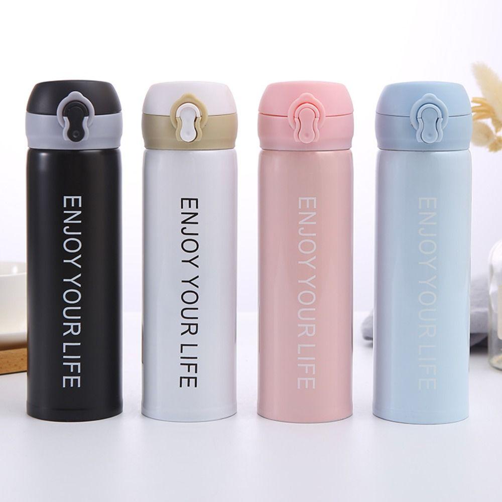 Изолированная бутылка для воды с откидной крышкой объемом 350/500 мл, термос из нержавеющей стали, чашка для детей, девочек и мальчиков