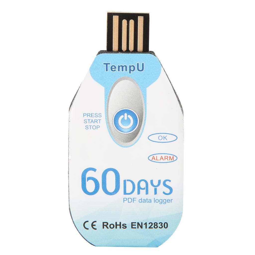 Регистратор данных температуры, одноразовый отчет в формате PDF, порт USB, 10 000 точек