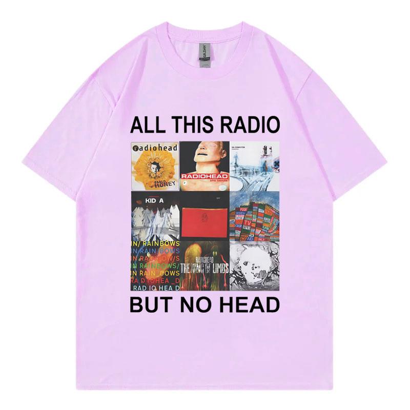 All This Radio But No Head TShirt Rock Band Radiohead Music Album Graphic T Shirts Men Women Clothing Fashion Hip Hop TShirts