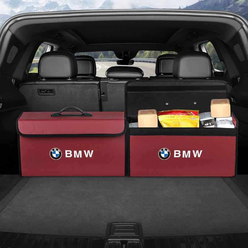 MXUI1 leather Car Organizer Box Trunk Storage Bag Accessories Key For BMW X4 X5 E39 X6 E28 X3 Performance F30 F40 E61 E62 F10 E90 F20
