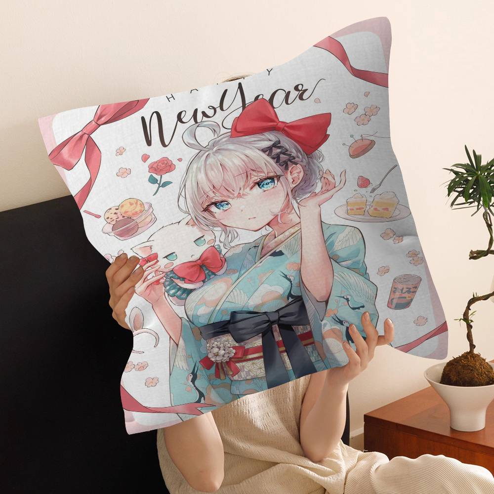 Anime Alya Sometimes Hides Pillow Anime Pillow Sofa Bed Head Pillow Cover Cushion Cover 45X45 Cm Fashion