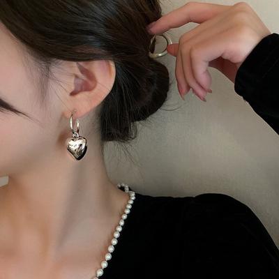 Винтажные серьги из стерлингового серебра 925 пробы с сердечками для женщин, модные серьги, ювелирные изделия, предотвращающие аллергию, аксессуары для вечеринок G
