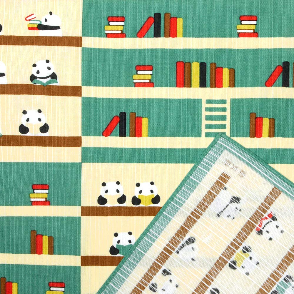 Хамамоньо Маленький Фурошики Панда Изумрудно-синий (50см) Библиотека,