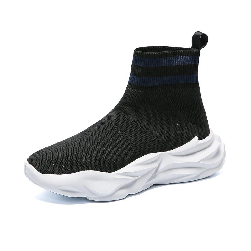 Мужские носки и туфли на весну и лето, средней длины, дышащая спортивная и повседневная обувь из сетчатой ткани, легкая обувь на платформе, универсальная модная обувь
