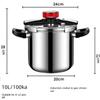 1PC Desktop Electric 304 Stainless Steel Pressure Cooker Explosion-proof Household Gas Stove Thickened Pressure Cooker
