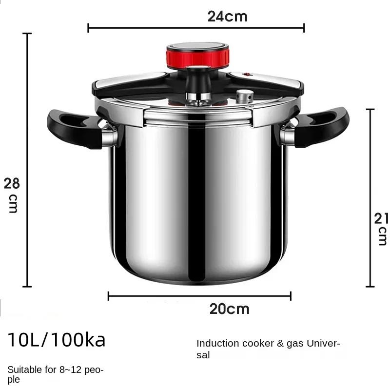 1PC Desktop Electric 304 Stainless Steel Pressure Cooker Explosion-proof Household Gas Stove Thickened Pressure Cooker
