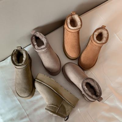 Зимние новые хлопковые ботинки 2025 года, зимние ботинки из овчины и меха на толстой подошве, теплые женские ботинки, женские бархатные короткие ботинки