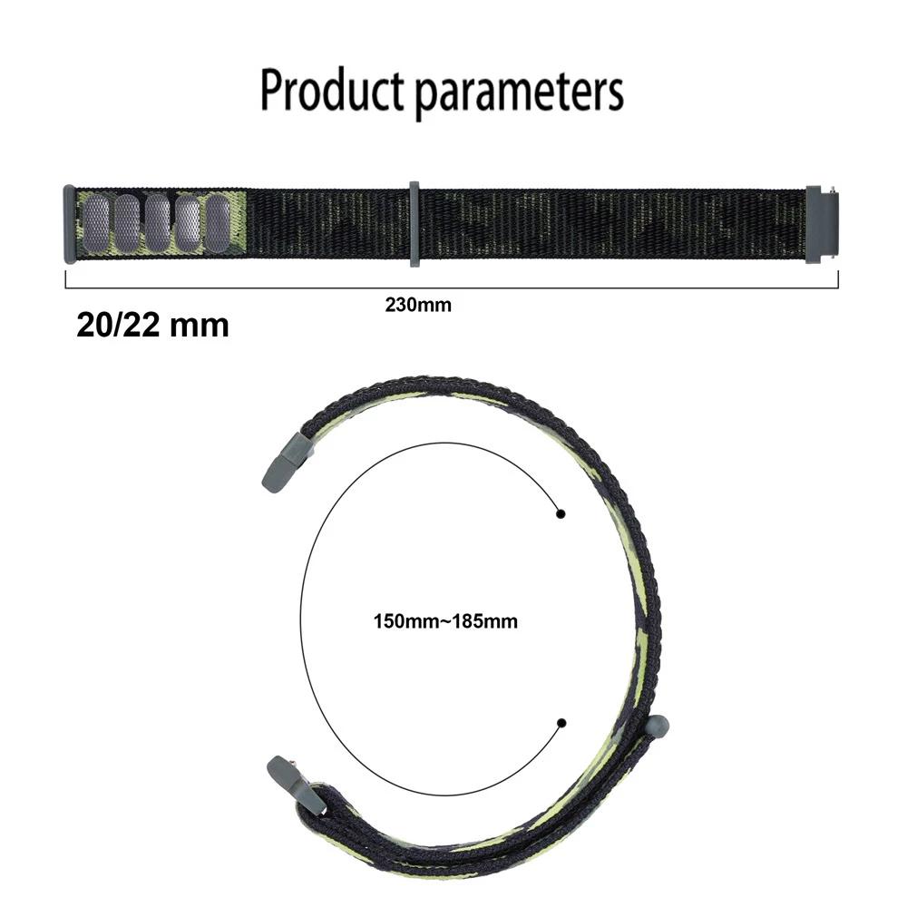 20 мм 22 мм Нейлоновый ремешок-петля Для Huawei Watch 4/3/GT5-4-3-2 Pro 46 мм Камуфляжный Браслет Ремень Amazfit Active 2/Balance/GTR Correa
